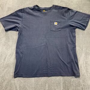 Carhartt Mens 2XL Tall Original Fit T-Shirt Gray Short Sleeve Pocket Workwear